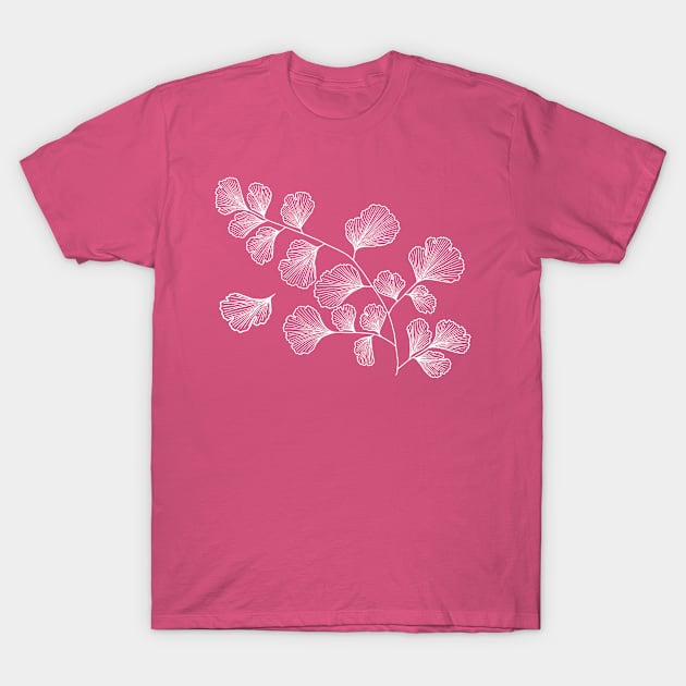 Ginkgo leaves T-Shirt by GreenZebraArt